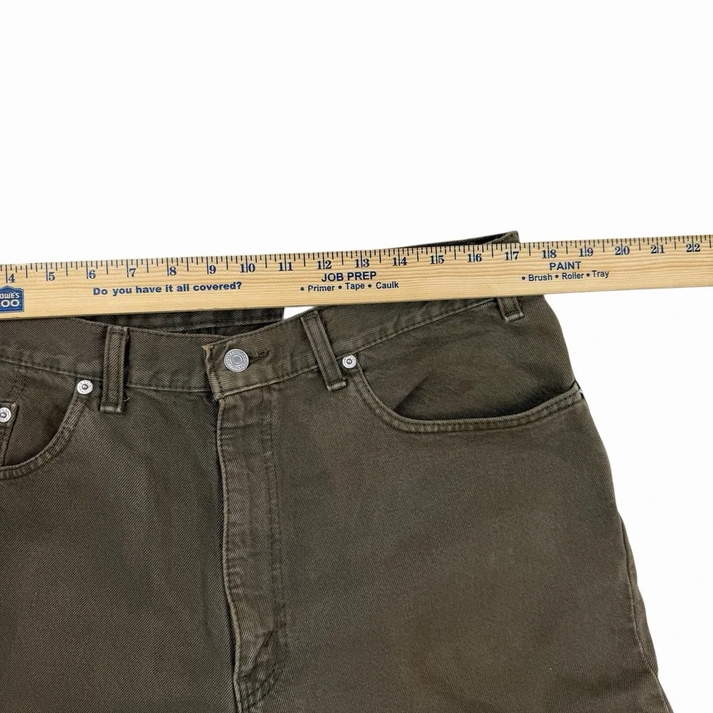 VTG Levi's 550 Relaxed Fit Moss Green Denim Jean Men W34 L32 Red Tab Made In USA